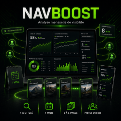 NavBoost – Analyse mensuelle de visibilité et navigation ciblée pour votre site web