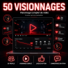 50 Visionnage complet de vidéo YouTube avec engagement réel (durée personnalisable)